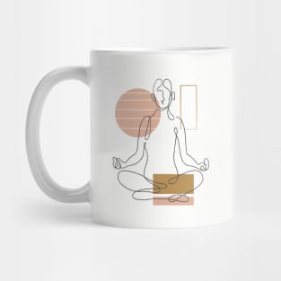 Abstract Modern Yoga Pose Mug